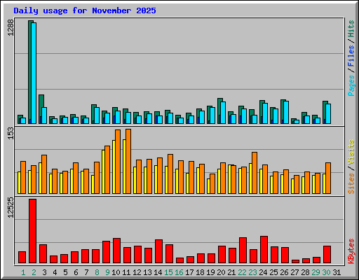 Daily usage for November 2025
