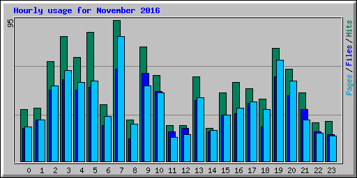 Hourly usage for November 2016