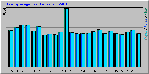 Hourly usage for December 2018