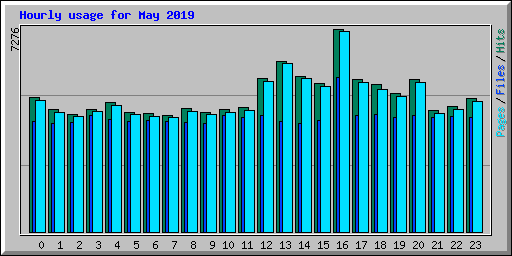 Hourly usage for May 2019