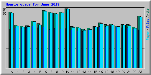 Hourly usage for June 2019