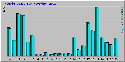 Hourly usage for November 2021