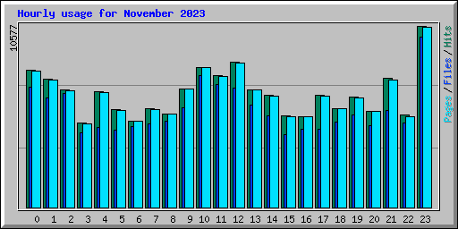 Hourly usage for November 2023