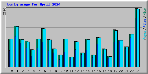 Hourly usage for April 2024