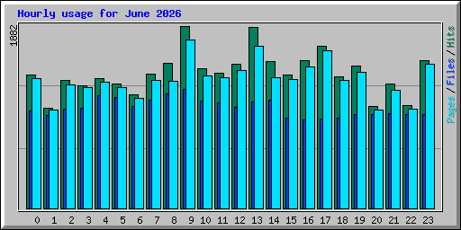 Hourly usage for June 2026