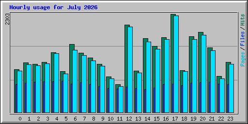 Hourly usage for July 2026