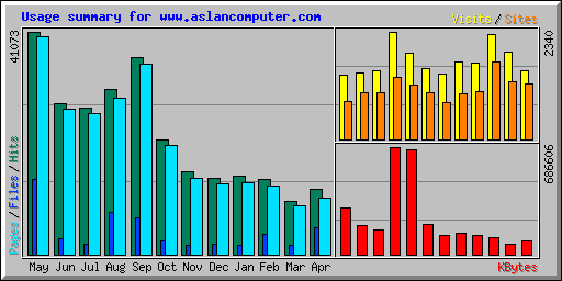 Usage summary for www.aslancomputer.com